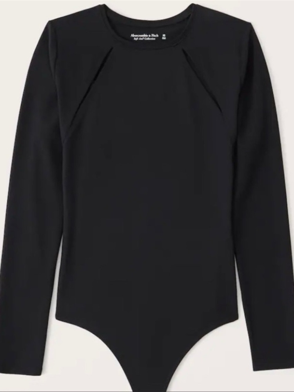 Abercrombie & Fitch Black Bodysuit Soft A&F Collection Cutout Detail Size Small